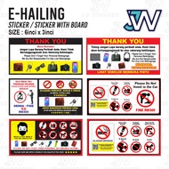 E-hailing Car Sticker E Hailing Sticker Grab Maxim No Smoking No Pet No Smoking Vape Fasten Seat Bel