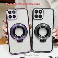 Phone Case Honor X8b X6 X8 5G 4G Transparent Soft Cover Magnetic Bracket Shockproof Casing