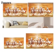 Fonowx Seven Horses Picture Print Artwork Decorative Gift Crafts Print Picture Painting for Wall Off