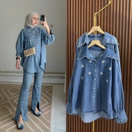 KEMEJA ARO - AUREL WOMEN'S DENIM JEANS SHIRT