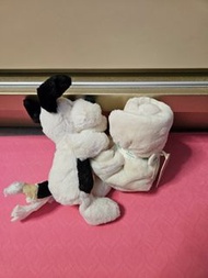 jellycat 黑白小狗安撫巾