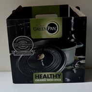 比利時GreenPan Featherweights 雙耳灰綠色鑄鐵鍋