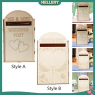 [HellerySG] Box Wooden Rustic Wedding Decor Envelope Box Wedding Post Box Letterbox for Bridal Shower Reception Party