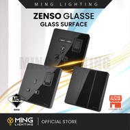 [SIRIM] ZENSO Glassé Series Switch Glass Surface Power Wall Switches Socket 13A 15A 20A 45A USB Univ