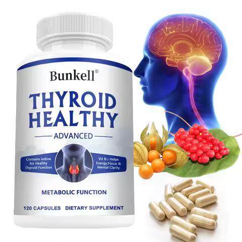 Thyroid Support Complex Capsules - with Iodine, Selenium, Zinc, L-Tyrosine & Ashwagandha - Energy Me