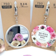 1pc Bible Verse Carry-on Mirror Keychain