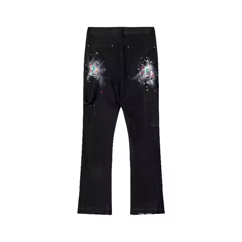 Gallery Dept Vintage Splash Ink Wash Micro Pull Jeans Old Casual Pants