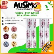#LAH1 AUSIMO 120X220CM ❤❤ Langsir Semi Blackout Curtains Ready Stock In Malaysia/Door Window Curtain