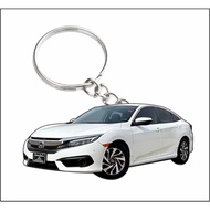 civic fc white type r 2d keychain