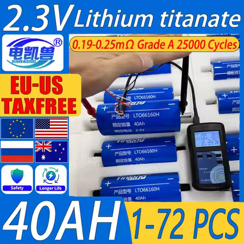 high quality Yinlong 2.3V 40Ah lithium titanate LTO battery 10C DIY 12V 24V 48V Low temperature resi