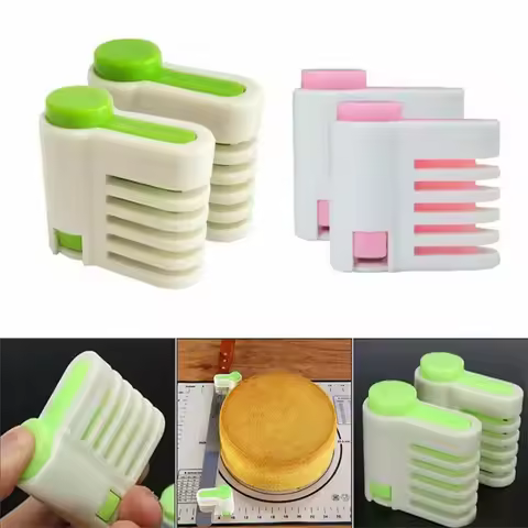 2pcs/Pack Cake Slicer Cutter 5 Layers Cake Bread Leveler Slicer Set DIY Fixator Cutting Tools Kitche