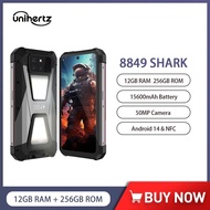 Unihertz 8849 SHARK 5G Rugged Smartphone Android 14 24GB RAM(12GB+12GB)+256GB ROM 15600mAh 120Hz NFC