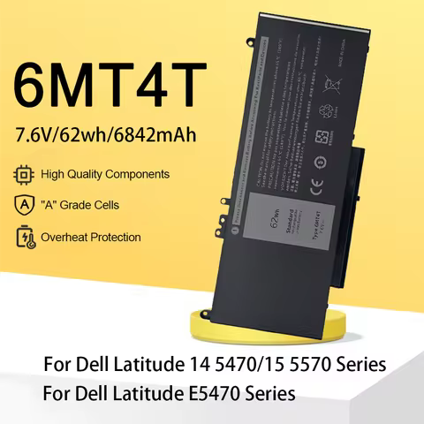 6MT4T laptop battery For Dell Latitude E5470 E5570 Precision 3510 0HK6DV 079VRK TXF9M 0TXF9M 6842mAh