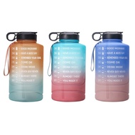 ✅READY STOCK✅ 3.78L 2.2L Water Bottle PETG Plastic Gradient Large Water Bottle With Straw 67WA