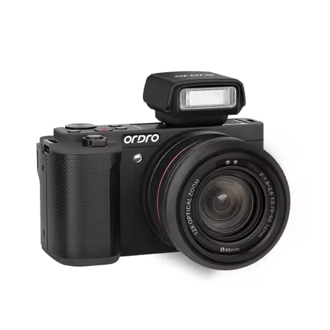 ORDRO G930 Digital Camera Compact for YouTube Vlogging Videos with Flashlight 5X Optical Zoom 4K 30F