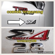 MERAH Emblem e4 sigma 2.8 chrome Color Combination Red fortuner thai Version banibani1906