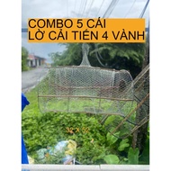 5 EXTRACTS Improved fish trap with 4 rings, 32 x 52cm, 2.5cm mesh (1.8cm2), comes with 20 bamboo bar