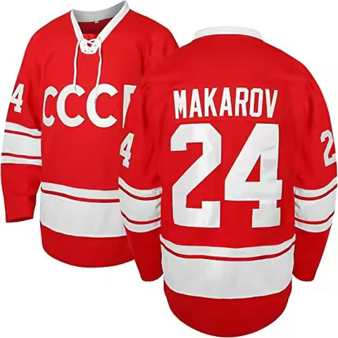 1980 USSR CCCP Russian Sergei Makarov Jersey Red Ice Hockey Jersey 20 Vladislav Tretiak Jersey Sweat