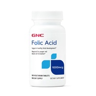 USA GNC Folic Acid Supports Healthy Fetal Development 1000mg 100 Tablets