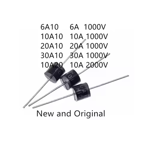 20pcs/lot 6A10 10A10 20A10 30A10 10A20 Rectifier Diode 6A 10A 20A 30A 1000V 2000V R-6