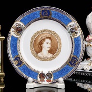英國製Spode 2002皇家禮贊女王即位骨瓷裝飾盤客廳掛盤