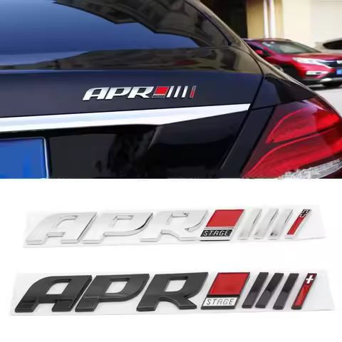 3D ABS APR Stage III 3+ Rear Trunk Badge Emblem Sticker Decals For VW GOLF Audi R8 RS A3 A4 A5 A6 Q3
