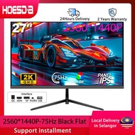 Hoesd.a 27inch 2.5K 75Hz Gaming Monitor 2560*1440P QHD 350cm/d2 Gaming Display HDMI Desktop Ultra-th