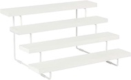 JACKCUBE Design Riser Display Shelf Stand, 4 Tier White Display Step for Amibo Funko POP Figures, Pe