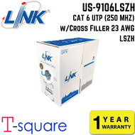 US-9106LSZH LINK  CAT 6 UTP (250 MHZ) w/Cross Filler 23 AWG LSZH สีขาว 305M