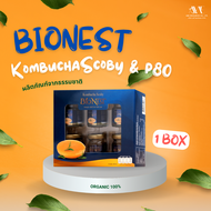 Bionest  Kombucha Scoby คอมบูชาสโคบี้ ผสมน้ำลำไยสกัดเข้มข้นP80 ตราไบโอเนส (ช่วยปรับสมดุลลำไส้ มีพรีไบโอติก) 1กล่อง = 6ขวด