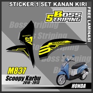 STIKER MOTOR STRIPING SCOOPY KARBU CARBU THN 2010 2011 2012 2013 KODE M837 STICKER MOTOR SETRIPING L