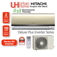Hitachi 1.0HP/1.5HP R32 Deluxe Plus Inverter Series Air Conditioner RAS-SX10CJ/RAS-SX13CJ