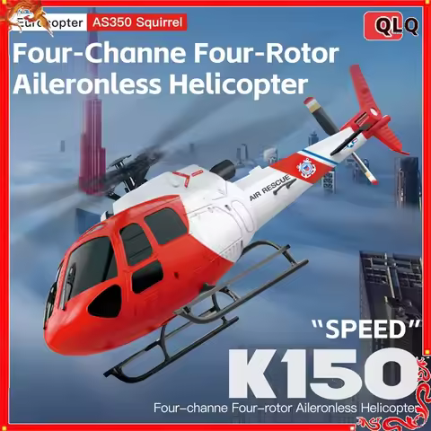 WLtoys K150 AS350 Squirrel RC Helicopter 4-Channel Brushless Motor Altitude Hold 6G Mode Simulation 