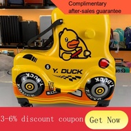 YQ55 B.DuckSmall Yellow Duck Internet Celebrity Can Sit and Ride Luggage Baby22Children's Trolley Case Boarding Bag Univ