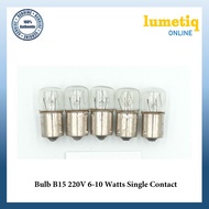Miniature Bulb B15 220V 6-10 Watts Single Contact