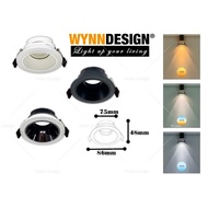 Wynn Design [Anti Glare] Recess Eyeball Casing with GU10 Led Single Holder Recess Deep Shallow Spotlight Eyeball(EB040)