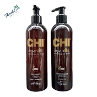 CHI Argan Oil Moringa shampoo and conditioner moisturizes and rejuvenates hair 340mlx2.TL TL