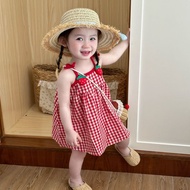 2025 strawberry girls dress summer dress summer dress summer Beach dress 2025 strawberry girls dress