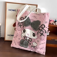Canvas Bag Kuromi Handbag Student Version Melody Canvas Bag Student School Handbag Large Capacity Bo
