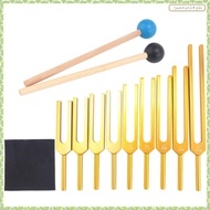 [J X Q K] Tuning Forks Set 9Pcs 174/285/396/417/528/639/741/852/963Hz Tuning Fork, Sound Healing Too