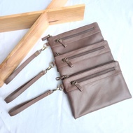 GENUINE COWHIDE POUCH WALLET GENUINE LEATHER POUCH / GENUINE LEATHER CLUTCH LEATHER CLUTCH LEATHER P