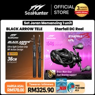 SeaHunter Black Arrow Tele Joran Pancing+Starfall DC 1 Set UL Power Rod BC Reel Pancing DC Zing 100M