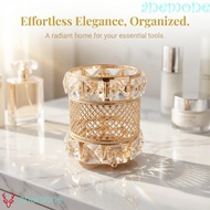 ANEMONE Makeup Brush Holder Organizer, Gold Crystal Cosmetics Brushes Storage Cup, Pen Pencil Holder