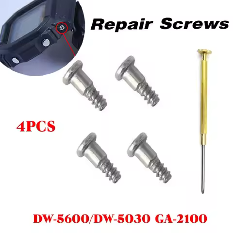 4pcs Watch Case Side Screws for Casio DW-5600 GW-M5610 GW-B5600 DW-5030 GA-2100 Series Bezel Repair 