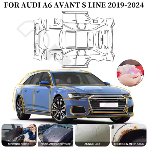 For Audi A6 Avant S Line 2019-2024 Precut PPT Paint Protective Film Kit 8.5 Mil Scratch-Resistant Se