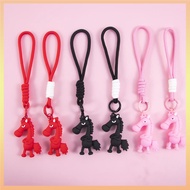 Convenient Black Horse Keyring Lightweight Black Horse Figurine Affordable Durable For  Car Backpack
