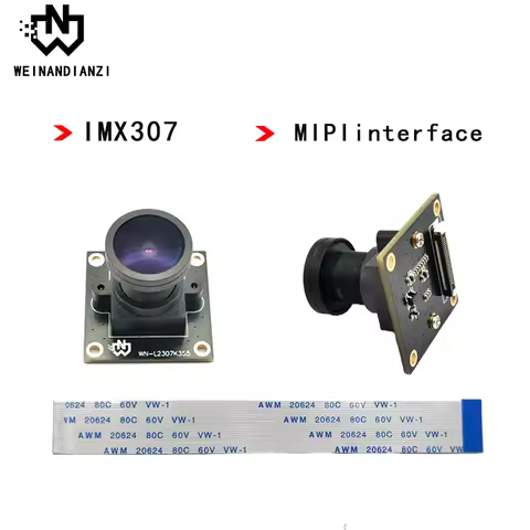 HD 1080P 1920*1080 MIPI Camera Module IMX307 1/2.8 Sensor Field of View 140° Wide Angle 60fps 24PIN 