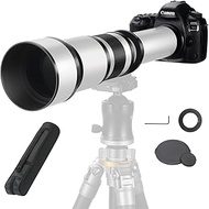 JINTU 650-1300mm F8 Telephoto Zoom Lens- Manual Cameras Lens for Canon EOS Rebel T Series T8i/T7i/T7