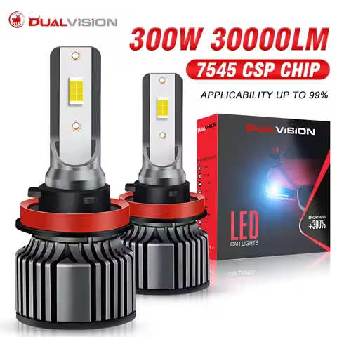 300W H11 LED Headlight 6000K 30000LM H4 H7 Hi-Lo Beam Lamp Combo Beam H1 H3 H8 9005 9006 9012 Car Tu