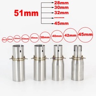 Motorcycle Exhaust Escape Pipe Adapter 28mm-45mm Connect to 51mm Motorcycle Exhaust Muffler